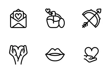 Valentine / Love / Romance (outline) Icon Pack