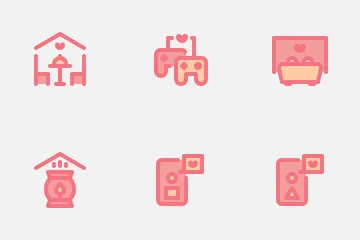 Valentine's Day At Home Icon Pack