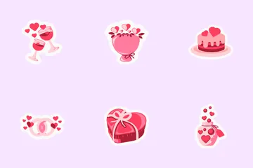Valentines Day Sticker Icon Pack