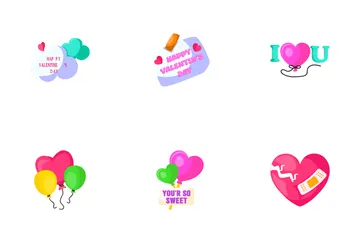 Valentinstag Symbolpack