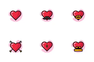 Valentinstag Herz Symbolpack