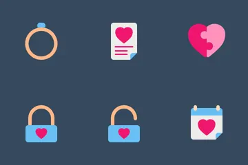 Valentinstag und Romantik 1 (Flach) Symbolpack