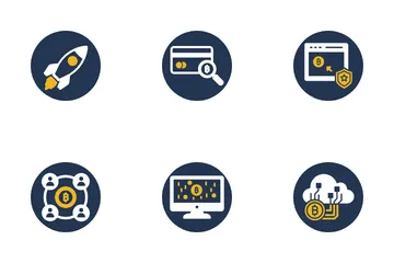 Bitcoin valuta digitale Icon Pack