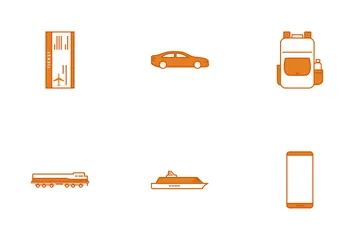 Viajemos - Plano Paquete de Iconos