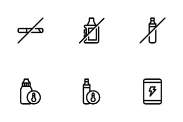 Vape And E-Cigarette Icon Pack