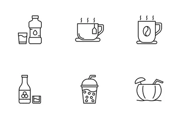 Variety Of Drinks Icon Pack