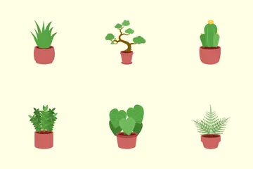 Vasos de plantas Pacote de Ícones