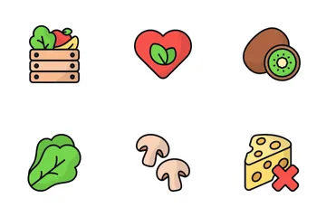 Vegan Diet Icon Pack
