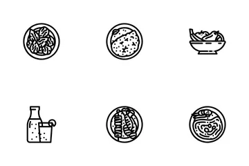Vegan Food Diet Icon Pack
