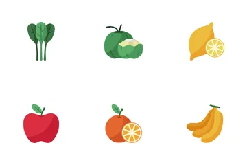 Vegetable And Fruit Icon Pack