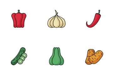 Vegetable And Fruit Icon Pack