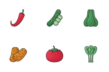 Vegetable And Fruit Icon Pack