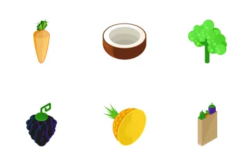 Vegetable And Fruits  Icon Pack