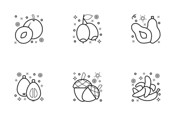 Vegetables And Fruits Icon Pack