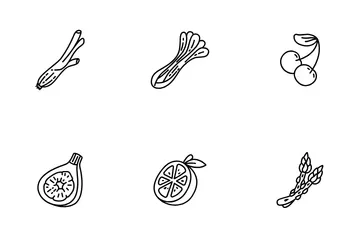 Vegetables And Fruits Icon Pack