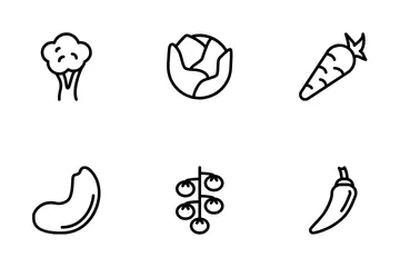 Vegetables And Seeds Icon Pack