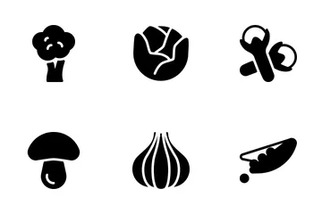 Vegetables And Seeds Icon Pack