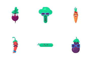 Vegetables Emoticon Icon Pack