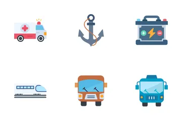 Vehicle And Transportation Item Icon Pack