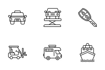 Vehicle And Transportation Item Icon Pack