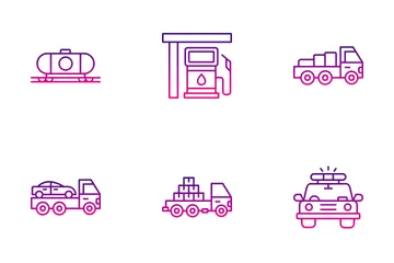 Vehicle And Transportation Item Icon Pack