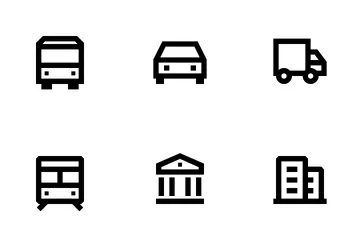 Vehicle & Buildings Icon Pack