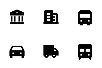 Vehicle & Buildings Icon Pack