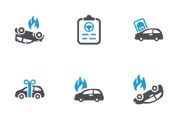 Vehicle Insurance (Blue Series) Icon Pack