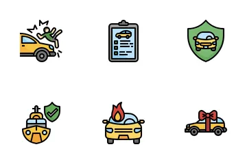 Vehicle Insurance Icon Pack