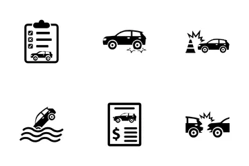 Vehicle Insurance Icon Pack