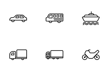 Vehicle Transportation Icon Pack