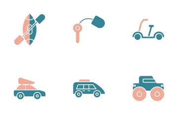 Vehicles And Transport Icon Pack