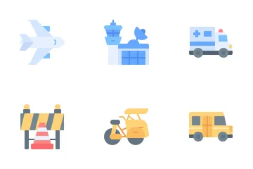 Vehicles And Transport Icon Pack