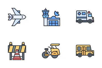 Vehicles And Transport Icon Pack