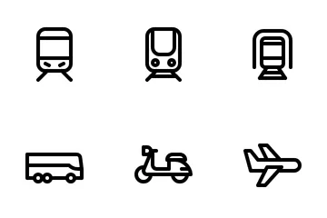 Vehicles And Transport Icon Pack