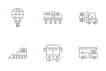 Vehicles And Transport Icon Pack