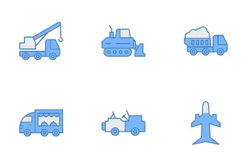 Vehicles And Transport Icon Pack