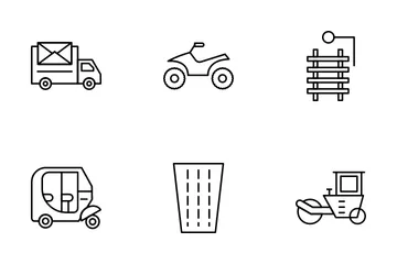 Vehicles And Transport Icon Pack