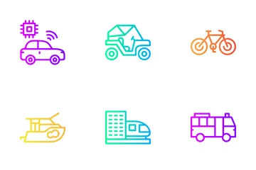 Vehicles And Transportation Icon Pack
