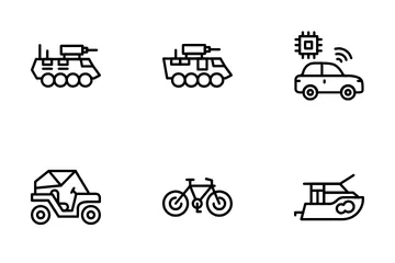 Vehicles And Transportation Icon Pack