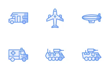 Vehicles And Transportation Icon Pack