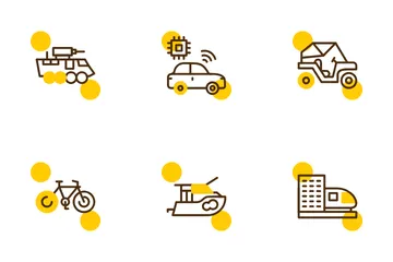 Vehicles And Transportation Icon Pack