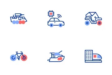 Vehicles And Transportation Icon Pack