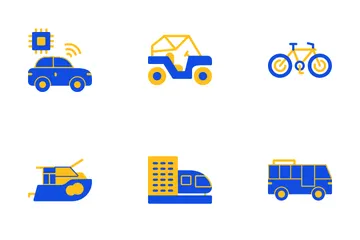 Vehicles And Transportation Icon Pack