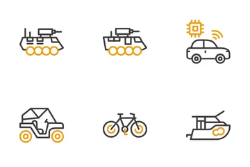 Vehicles And Transportation Icon Pack