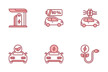 Véhicule électrique Pack d'Icônes