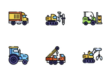 Vehículos de construcción Paquete de Iconos