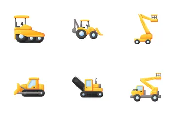 Vehículos de construcción Paquete de Iconos
