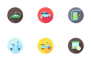 Vehículos eléctricos EV Paquete de Iconos