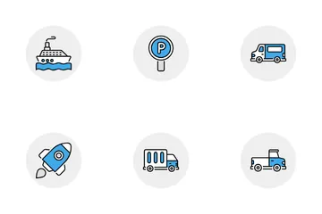 Vehículos Y Transportes Icon Pack